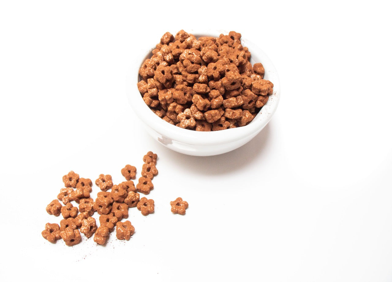 500gr de cereal de florecitas de avena con cocoa.