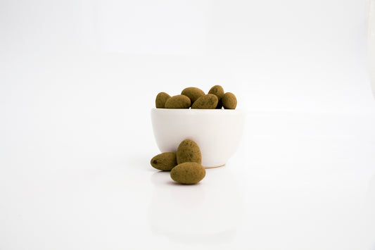 Almendra con cocoa, canela y matcha sin azucar 95-100 gr